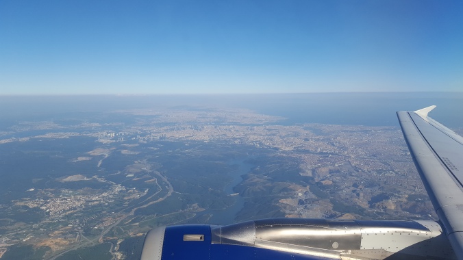 Homeward bound - flying over Istanbul