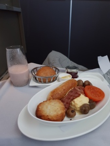 British Airways business class food 787