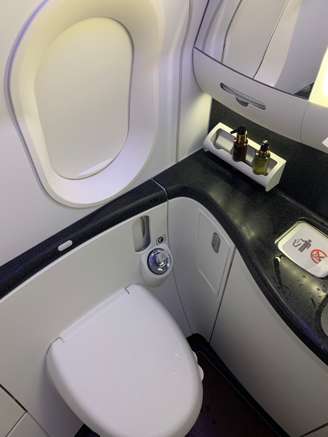 Qatar Airways business class toilet